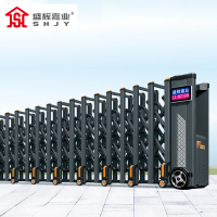 盛辉嘉业 智能 电动伸缩门自动折叠不锈钢遥控工厂学校无轨电动大门