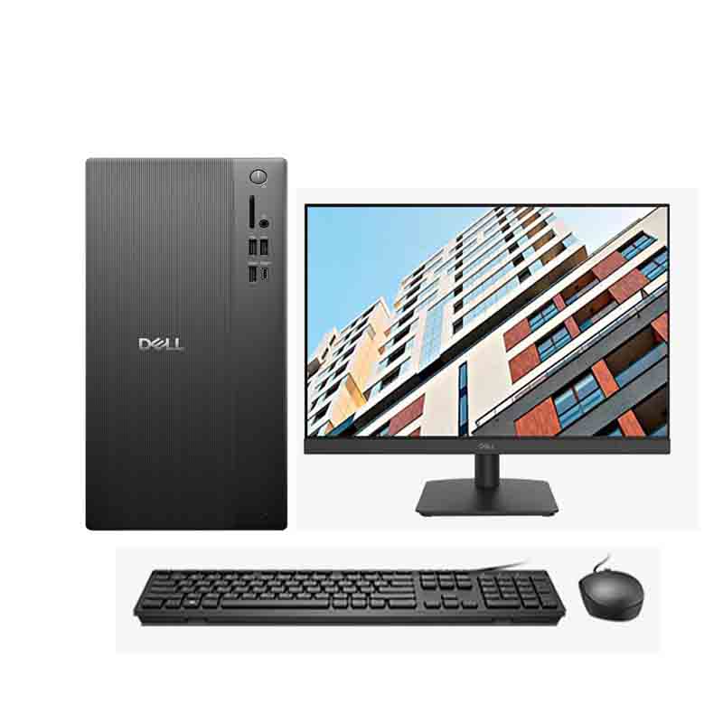戴尔(DELL)ECT1250 商用办公台式机电脑主机 整机含键鼠套装 定制I3-14100 16G内存 1TB固态硬盘 180W 大机箱 WIN11 配23.8英寸显示器