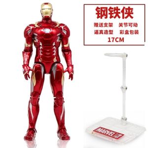 正版漫威复仇者联盟3钢铁侠手办带支架