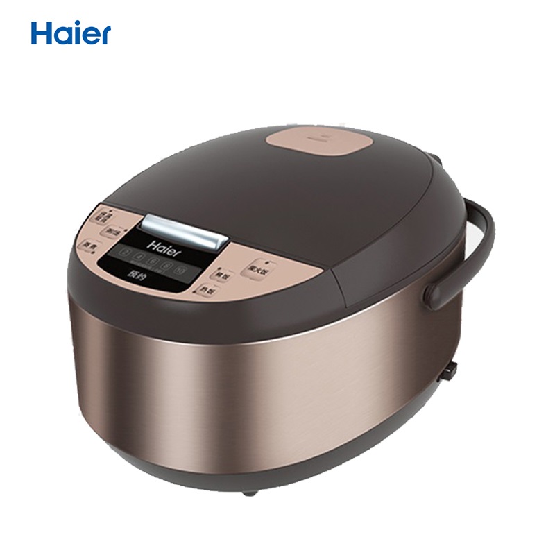 海尔(haier)电饭煲 4升容量 5种烹饪功能 10小时预约 黄晶复合内胆