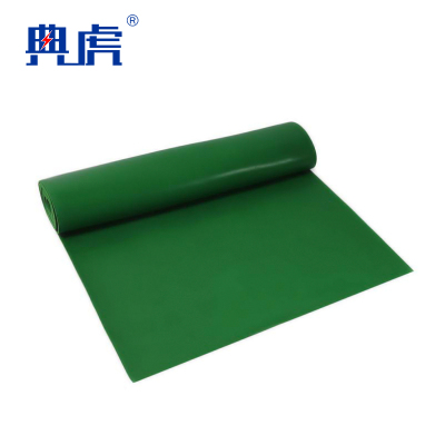 典虎 绝缘橡胶板地垫 绿色5mm厚 10kv 块