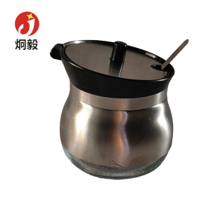 炯毅 不锈钢调料罐调味盒味盅猪油罐厨房料缸圆形调味盒打蛋盆辣椒罐家用调味罐 调料瓶 200ml 个
