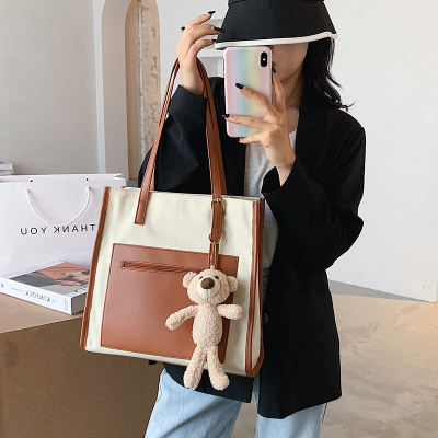 派尼美特包包女包2020新款潮网红学生帆布包大容量单肩包手提托特包