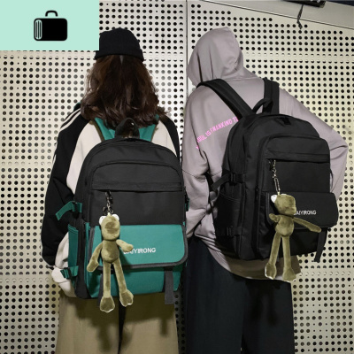 书包女韩版高中学生大容量百搭时尚潮流工装双肩包男潮牌ins背包NEW LAKE