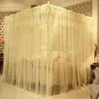 美帮汇蚊帐三开不锈钢支架 落地式廷方顶1.5米1.8m米床双层蚊帐