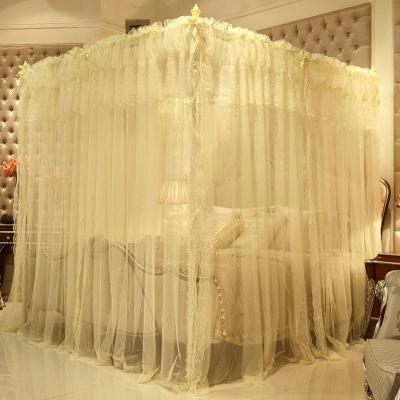 美帮汇蚊帐三开不锈钢支架 落地式廷方顶1.5米1.8m米床双层蚊帐