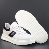 春季新款男鞋潮流休闲板鞋运动百搭鞋子厚底真皮欧洲站小白鞋