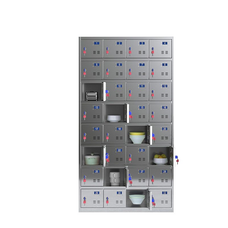戴劲 201不锈钢碗柜餐盘柜食堂餐具收纳储存柜碗碟存放柜储物柜 32门柜