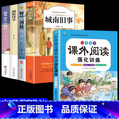 [5册]五年级课外阅读+阅读强化训练 [正版]城南旧事林海音完整版原著三四五六年级课外书必读阅读书籍经典书目小学生初中生