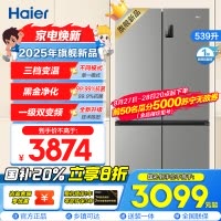 海尔(Haier)539L大容量三档变温黑金净化一级双变频WIFI智能联网旗舰新品 BCD-539WGHTDEDH9U1