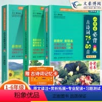 必背古诗词75+80首❤️必背文言文共2本 小学通用 [正版]小学生必背古诗词75十80首必背文言文同步训练人教版彩图注