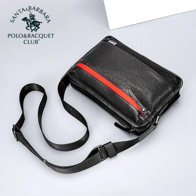 圣大保罗polo男包单肩包2020潮上新斜挎包商务休闲便携包包包新款正品情人节礼物新年礼物黑色