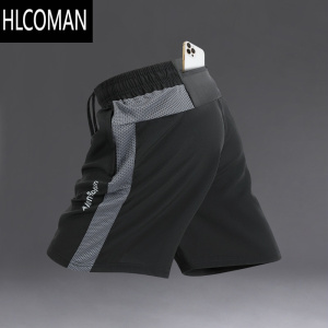 HLCOMAN跑步短裤男可放手机运动马拉松田径专业健身五分裤带篮球骑行裤子