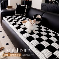 直排加厚毛绒沙发垫新款冬季高级感盖布巾一片式防滑沙发坐垫