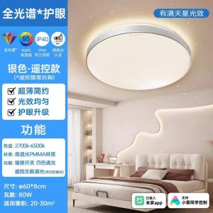 [飞利浦1140]LED卧室吸顶灯全光谱灯具客厅灯2025年最灯简约大气灯具 星环