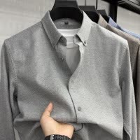 棉质 男士新款磨毛加厚衬衣 秋冬加厚衬衣纯色磨毛