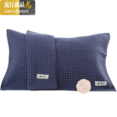 盖枕头的枕巾简约北欧一对装情侣棉枕头毛巾纱布枕头巾成人 三维工匠