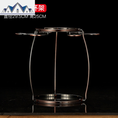 红酒杯架倒挂摆件家用现代简约个性创意红酒杯醒酒器一体架高脚杯 三维工匠收纳层架