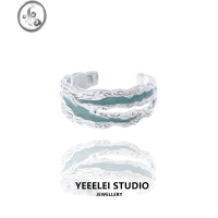 JiMi原创小众设计戒指冷淡风高级开口情侣食指戒情人节日礼物