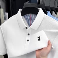 恒源祥中年爸爸短袖T恤纯棉夏季新款男士夏装Polo衫宽松休闲上衣C