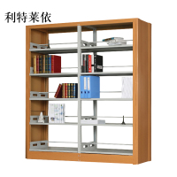 利特莱依钢制书架置物架图书馆单双面书店阅览室学校档案架资料架落地铁架