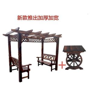 森美人防腐木葡萄架户外庭院家具阳台花园休闲桌椅爬藤花架别墅木屋凉亭