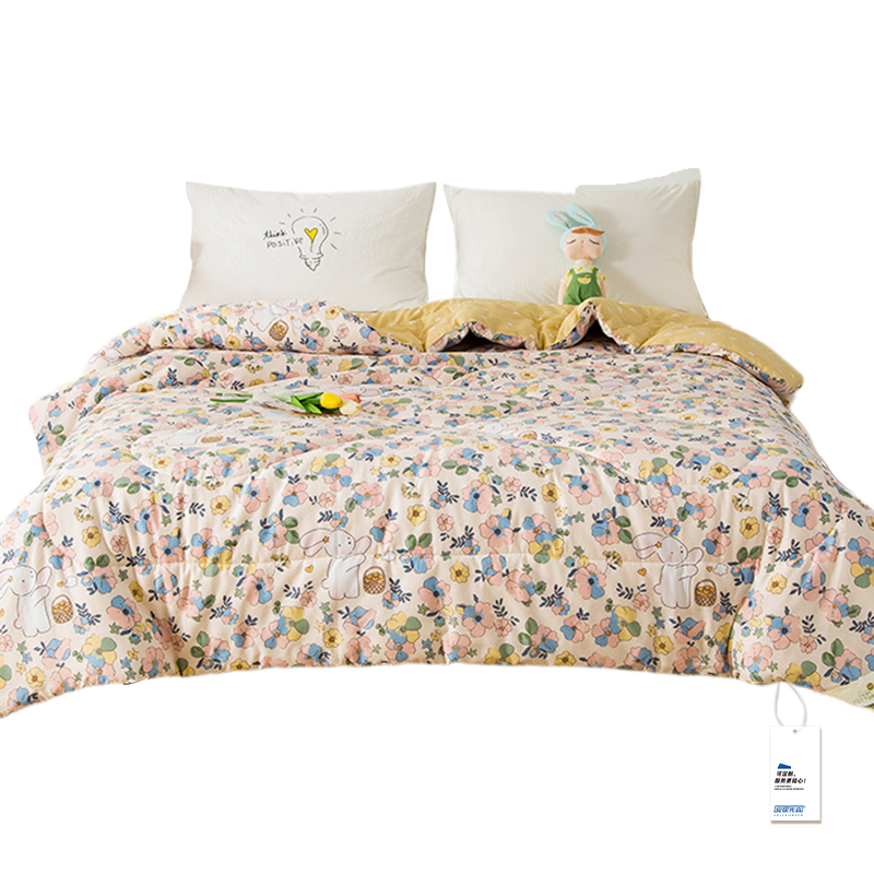 安居先森高支高密全棉新疆棉花被冬被双人200*230cm 2400g D2698(条)