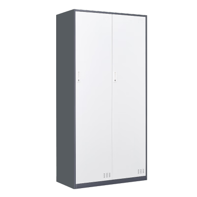华夏京铁城 灰白套色二门更衣柜 1850*900*400mm 台