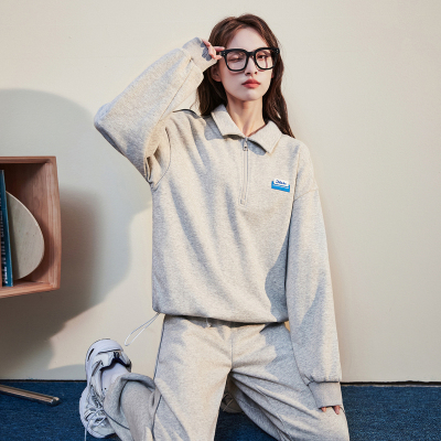 [3件8.5折84.9元,叠加优惠券]唐狮早秋新款运动女休闲时尚学院风上衣长裤高级感P