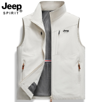 JEEP吉普男士马甲2025夏季新款多口袋户外休闲无袖坎肩工装马夹男
