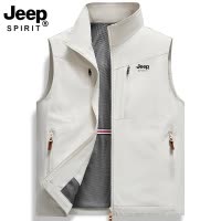 JEEP吉普男士马甲2025夏季新款多口袋户外休闲无袖坎肩工装马夹男