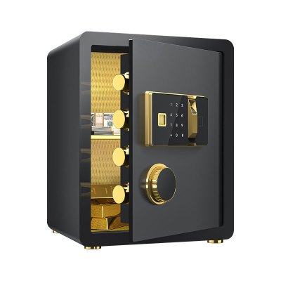 鑫星奈 XXN4060634 全钢实心保险柜办公防盗保险箱 高40cm黑色指纹款