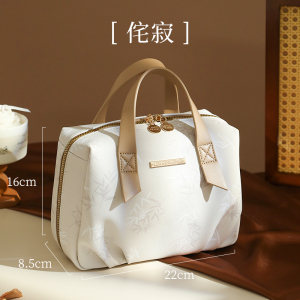 乐活旅行新中式化妆包女手提式大容量化妆包便携外出分区轻便化妆收纳包9195