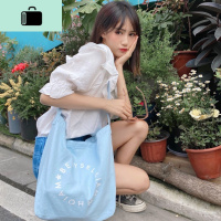 onemorebag2020新款潮大容量单肩斜挎包女淑女休闲帆布包女ins袋NEW LAKE女斜挎包