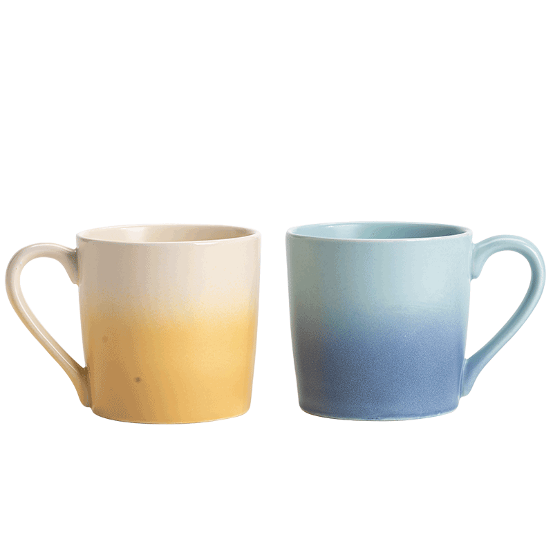 苏氏陶瓷(SUSHI CERAMICS)马克杯渐变情侣水杯对杯刷牙杯