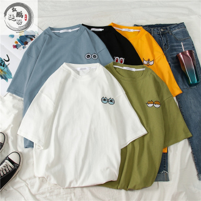 专注品质-2021年新款夏季网红上衣服半袖原宿港风ins超火情侣女装短袖T恤潮运动T恤瑞希罗