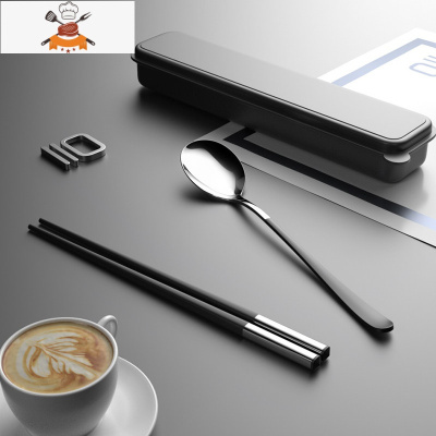 敬平筷子勺子叉子套装餐具盒一人食学生便当三件套便携式上班族单人装