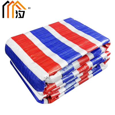 汐三色彩条布4*50m张