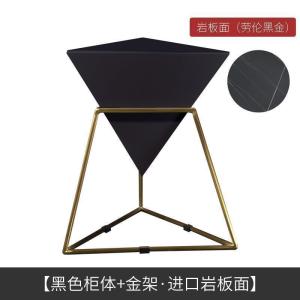 森美人北欧轻奢角几岩板边几阳台铁艺小茶几客厅简约沙发边柜卧室床头桌