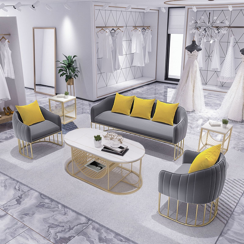 定制北欧布艺服装店沙发藤印象简约现代小户型网红女装店铺婚纱美容院