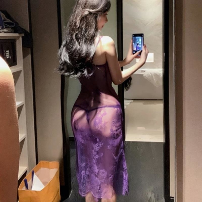 长夜漫漫情趣内衣吊带睡衣女套装性感透明蕾丝制服诱惑长裙2130