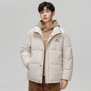 潮牌立领羽绒服男士加厚保暖面包服青少年百搭羽绒服男装外套