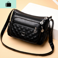 2020新款百搭大气中年女包妈妈包婆婆包多层软皮质感单肩斜挎包M7NEW LAKE 单包女斜挎包