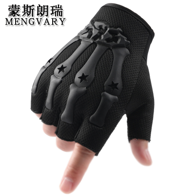 蒙斯朗瑞运动手套男户外战术半指手套防滑钓鱼开车透气军迷健身格斗山地车骑行手套