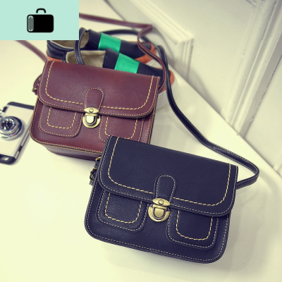 ins新款韩版小方包女士斜跨时尚女包复古单肩包斜挎包手机小包包NEW LAKE女斜挎包