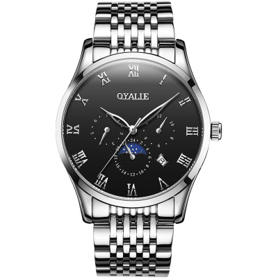 新款欧亚利手表时尚名表多功能手表男士全自动机械表精钢六针防水腕表