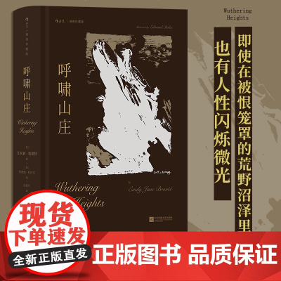 呼啸山庄正版珍藏版 文学名著书籍 外国现当代文学名家作品精选文学小说世界名著全集书排行榜人民文学出版社孙致礼后浪正版