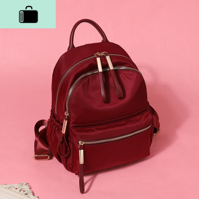 防水牛津布双肩包女2020年新款时尚旅行百搭轻便背包尼龙学生书包NEW LAKE