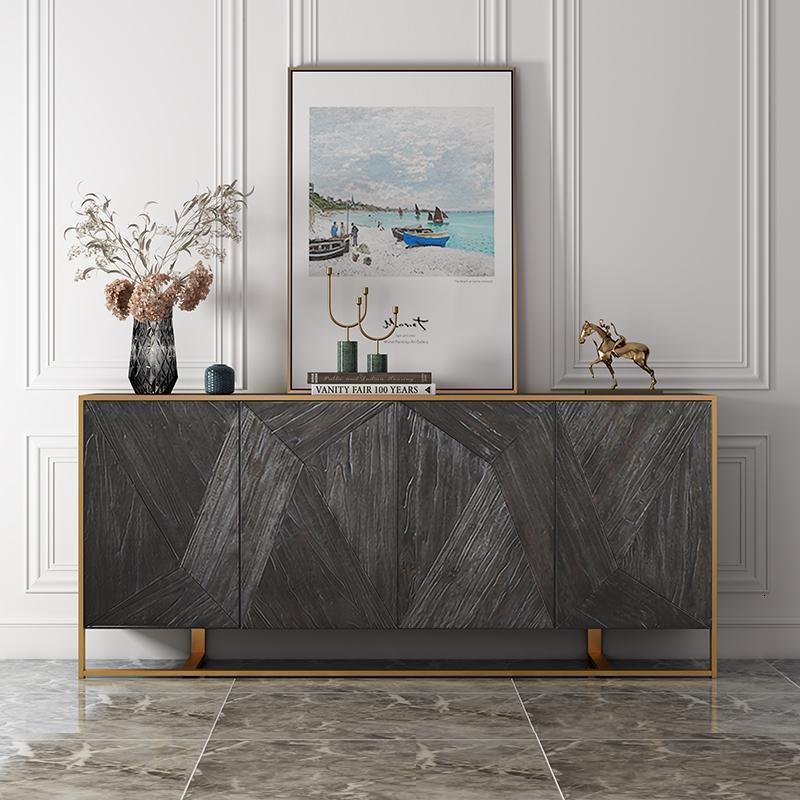 森美人北欧轻奢餐边柜客厅装饰柜现代简约餐厅边柜意式储物柜客厅玄关