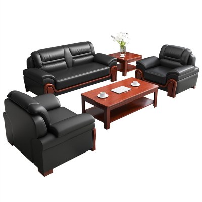 三金鑫 办公家具办公沙发会客接待商务洽谈中式沙发商务传统办公沙发